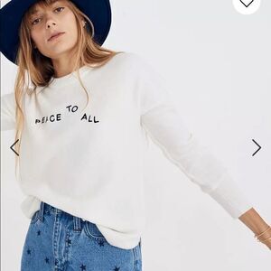 Madewell Peace to All Pullover Sweater Cozy Yarn Size Small